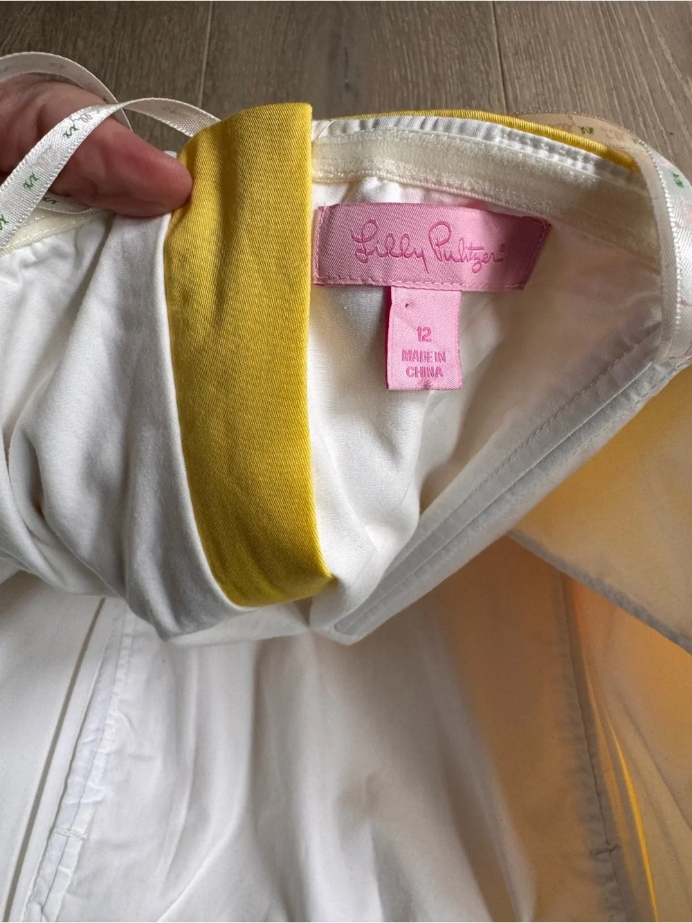 Lilly Pulitzer Yellow Strapless Dress with Pink Floral - Picture 5 of 5